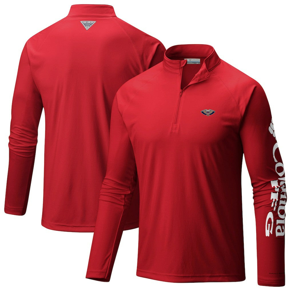 New Orleans Pelicans PFG Terminal Tackle Quarter-Zip Top Red - NBA