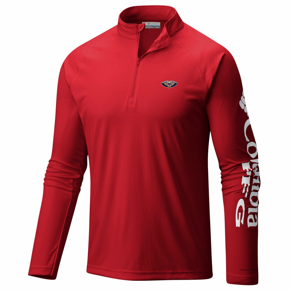 New Orleans Pelicans PFG Terminal Tackle Quarter-Zip Top Red - NBA