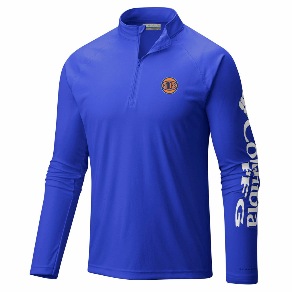 New York Knicks PFG Terminal Tackle Quarter-Zip Top Blue - NBA