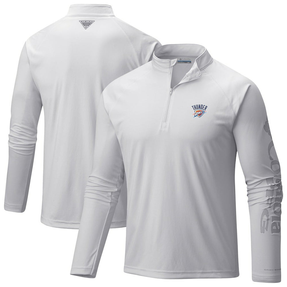 Oklahoma City Thunder PFG Terminal Tackle Quarter-Zip Top White - NBA