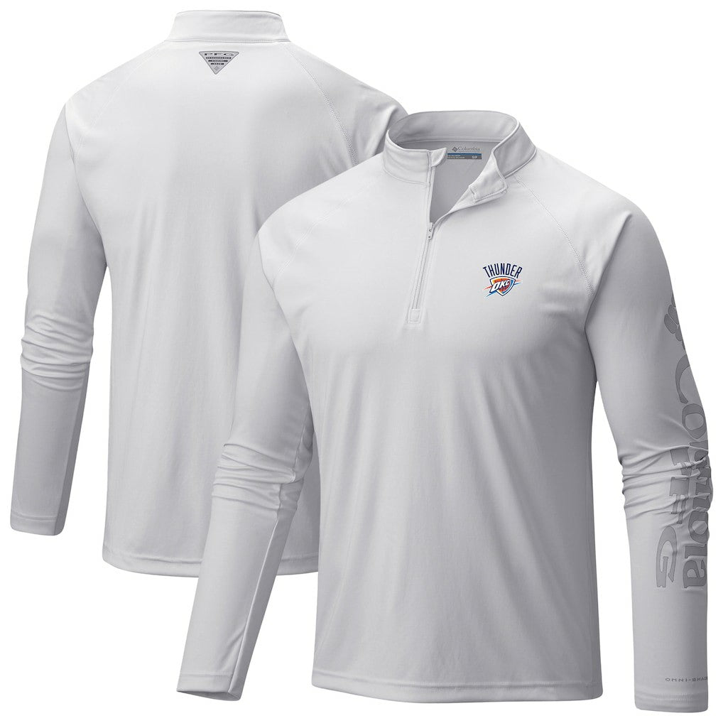 Oklahoma City Thunder PFG Terminal Tackle Quarter-Zip Top White - NBA