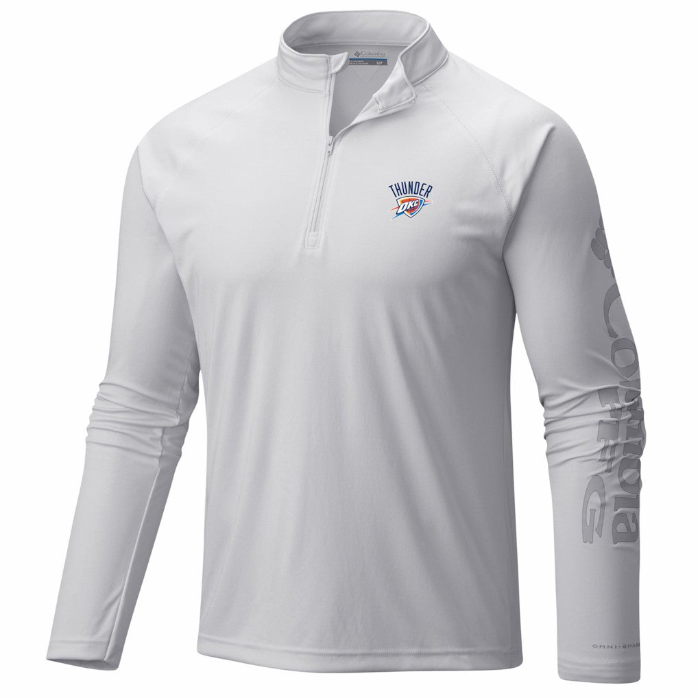 Oklahoma City Thunder PFG Terminal Tackle Quarter-Zip Top White - NBA