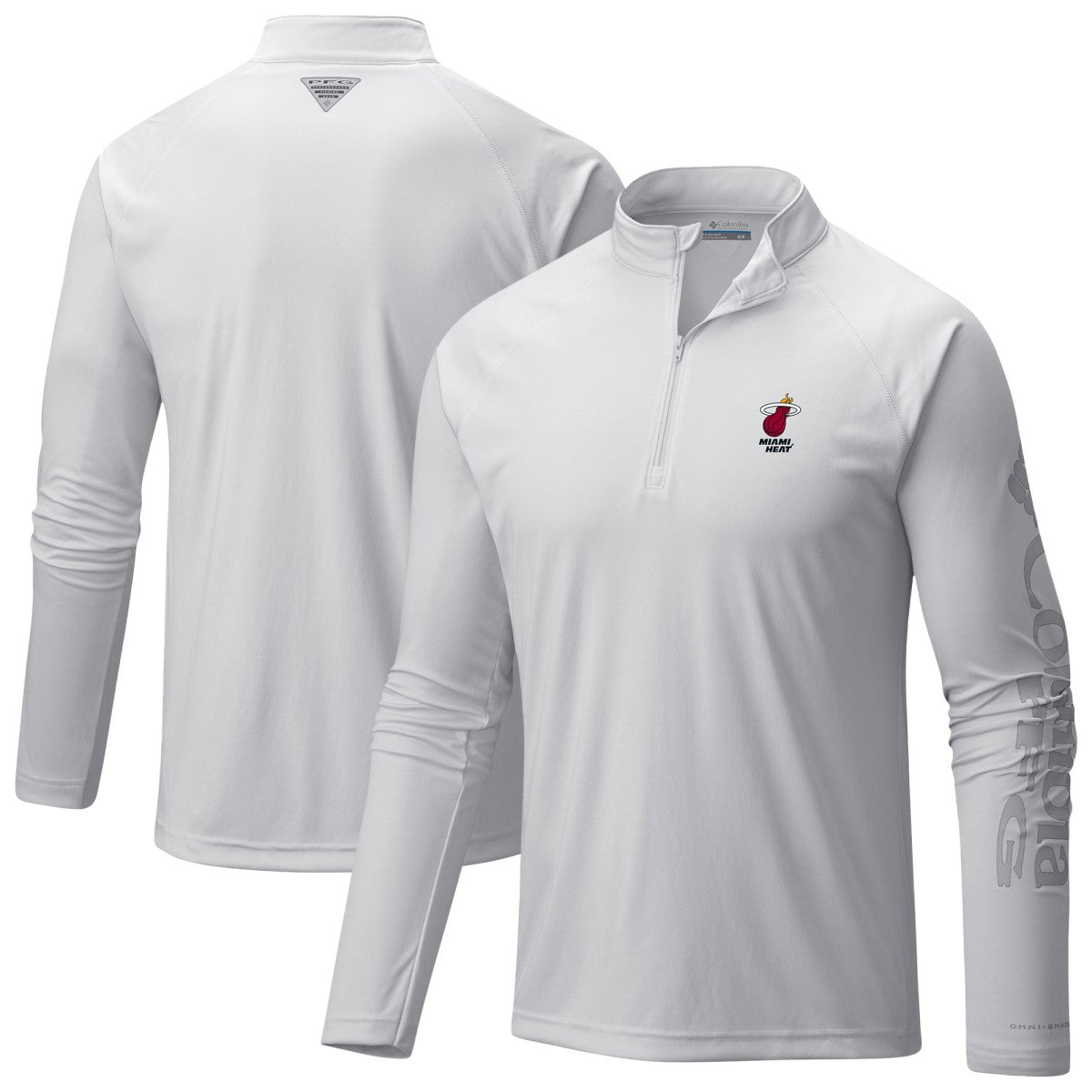Miami Heat PFG Terminal Tackle Quarter-Zip Top White - NBA