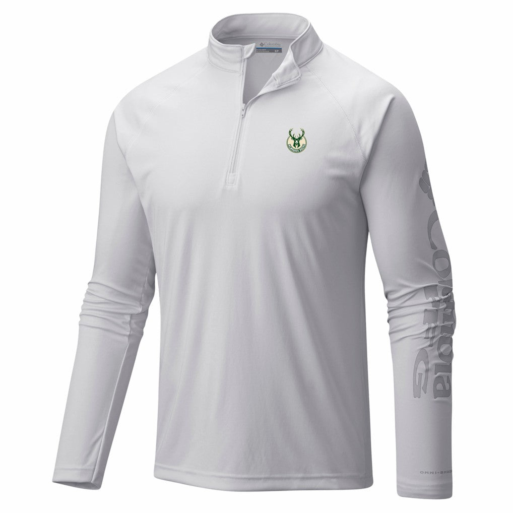 Milwaukee Bucks PFG Terminal Tackle Quarter-Zip Top White - NBA