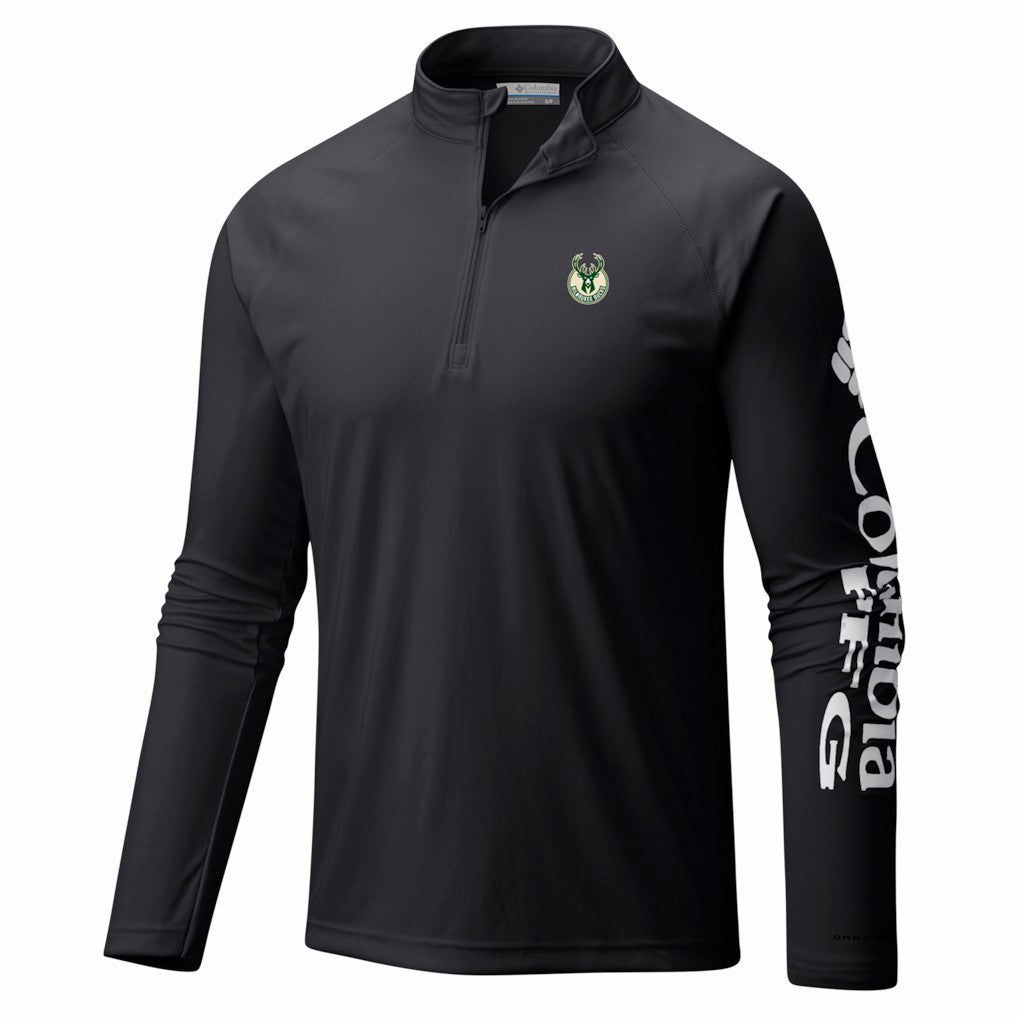 Milwaukee Bucks PFG Terminal Tackle Quarter-Zip Top Black - NBA