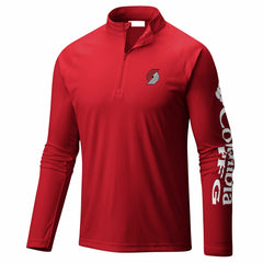 Portland Trail Blazers PFG Terminal Tackle Quarter-Zip Top Red - NBA