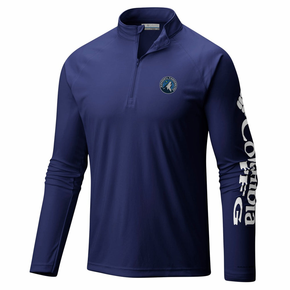 Minnesota Timberwolves PFG Terminal Tackle Quarter-Zip Top Navy - NBA