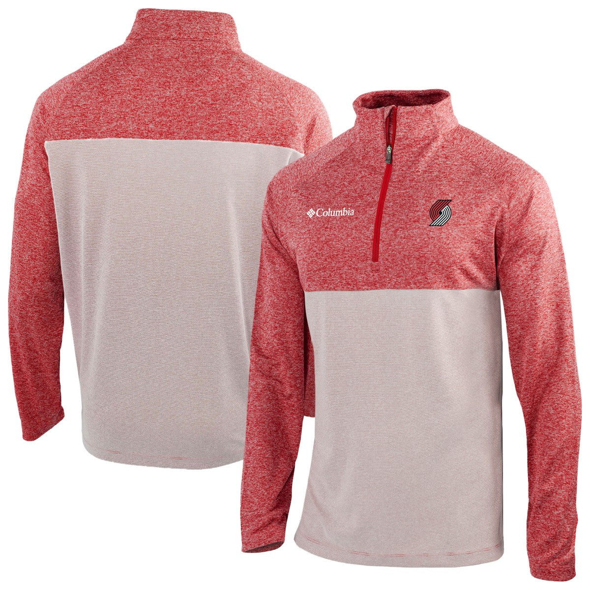 Portland Trail Blazers Omni-Wick Rockin' It Quarter-Zip Top Red - NBA