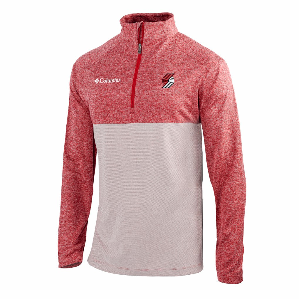 Portland Trail Blazers Omni-Wick Rockin' It Quarter-Zip Top Red - NBA