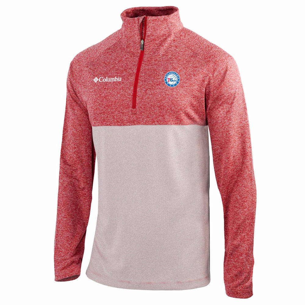 Philadelphia 76ers Omni-Wick Rockin' It Quarter-Zip Top Red - NBA