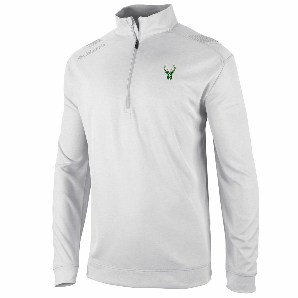 Milwaukee Bucks Oakland Downs Omni-Wick Quarter-Zip Top White - NBA