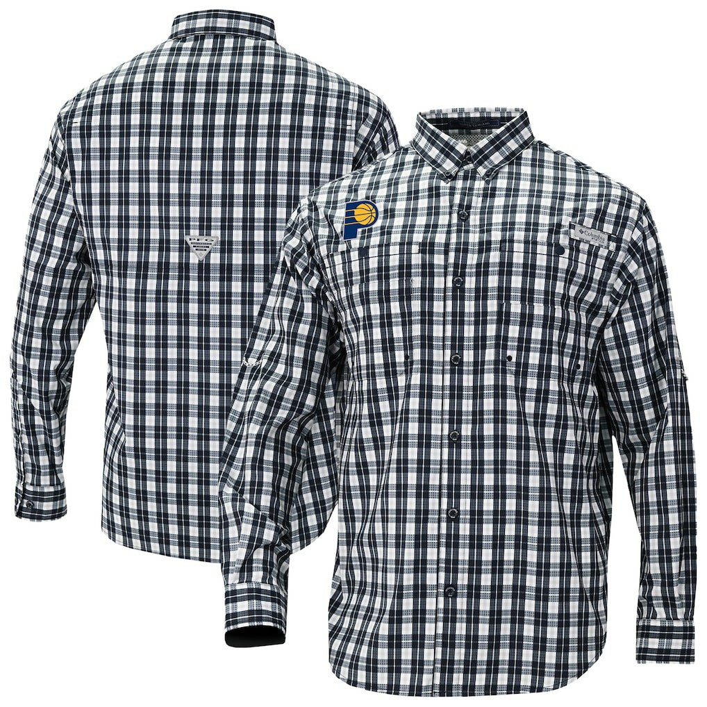 Indiana Pacers Super Tamiami Omni-Shade Long Sleeve Button-Down Shirt Navy - NBA