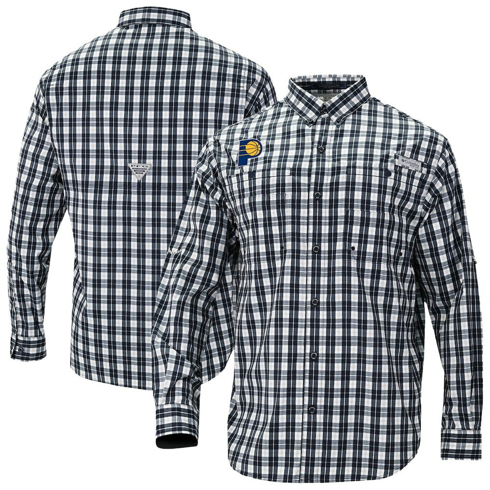 Indiana Pacers Super Tamiami Omni-Shade Long Sleeve Button-Down Shirt Navy - NBA