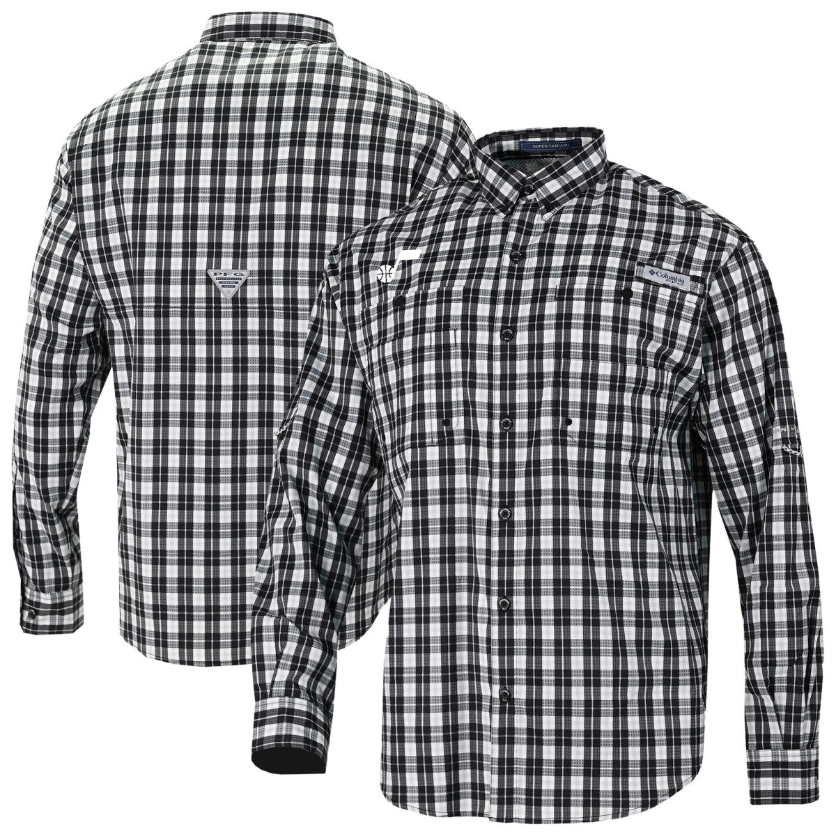 Utah Jazz Super Tamiami Omni-Shade Long Sleeve Button-Down Shirt Black - NBA