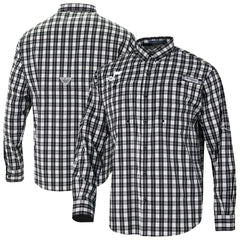 Utah Jazz Super Tamiami Omni-Shade Long Sleeve Button-Down Shirt Black - NBA