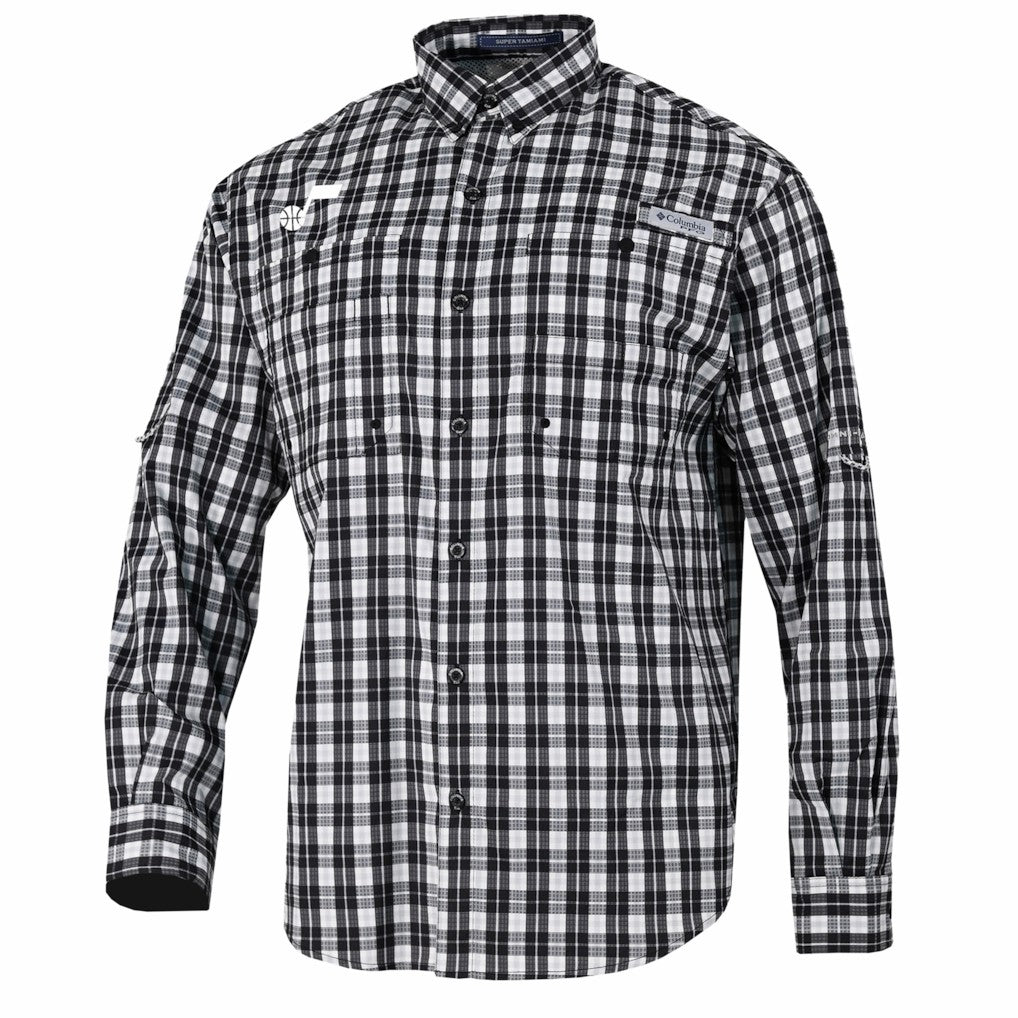 Utah Jazz Super Tamiami Omni-Shade Long Sleeve Button-Down Shirt Black - NBA
