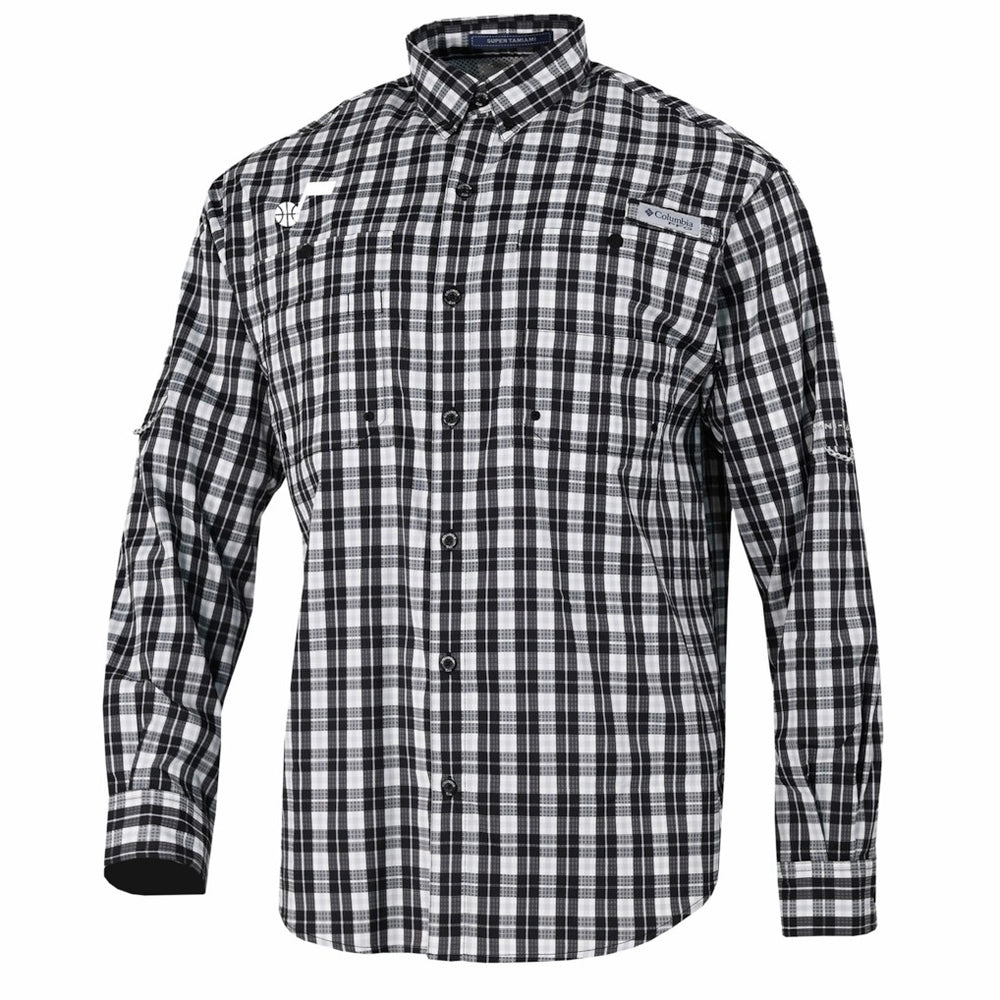 Utah Jazz Super Tamiami Omni-Shade Long Sleeve Button-Down Shirt Black - NBA