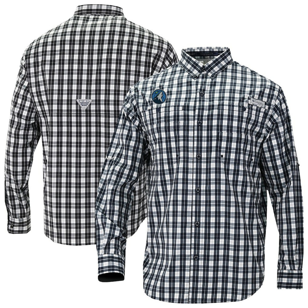 Minnesota Timberwolves Super Tamiami Omni-Shade Long Sleeve Button-Down Shirt Navy - NBA