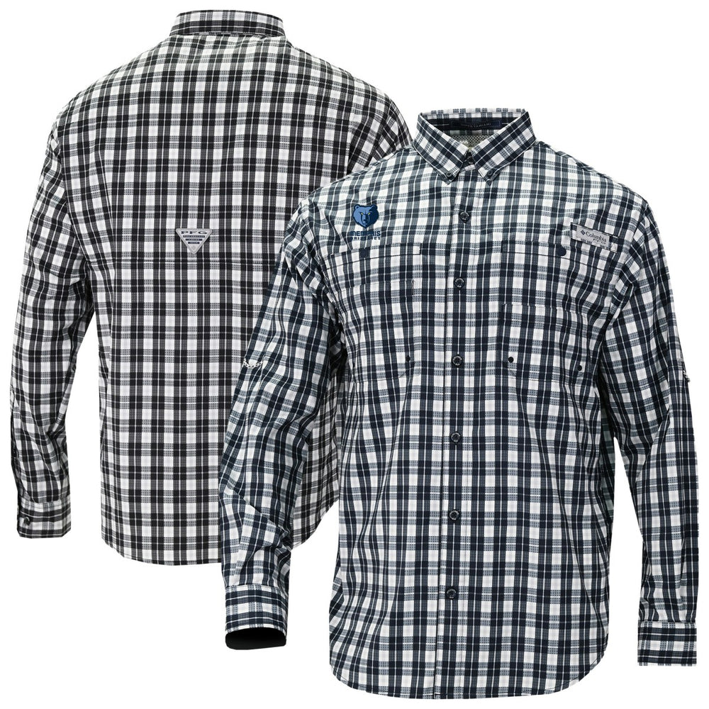Memphis Grizzlies Super Tamiami Omni-Shade Long Sleeve Button-Down Shirt Navy - NBA