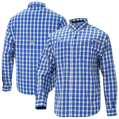 Philadelphia 76ers Super Tamiami Omni-Shade Long Sleeve Button-Down Shirt Blue - NBA