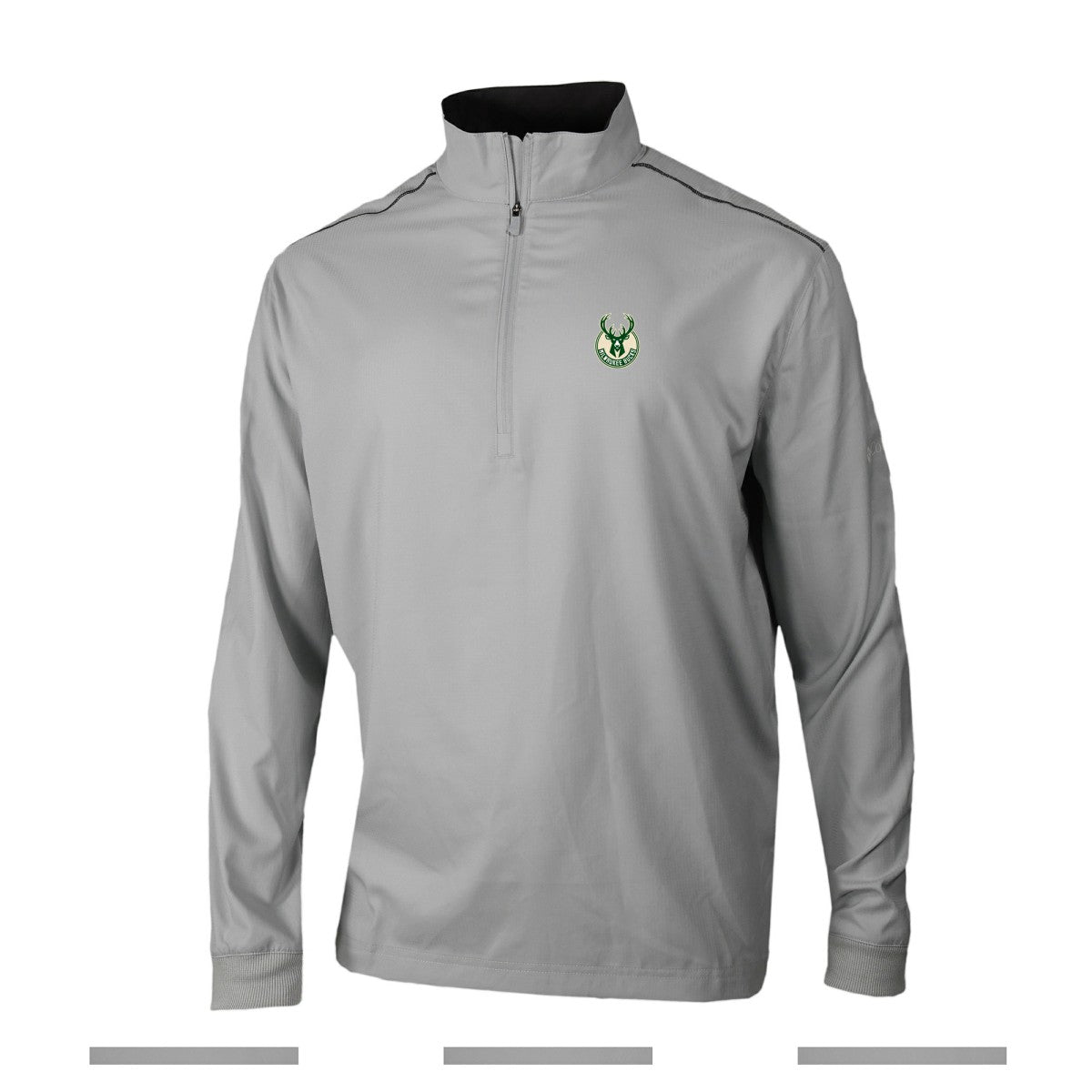 Milwaukee Bucks Omni-Wick Bogey's Paradise Quarter-Zip Top Gray - NBA