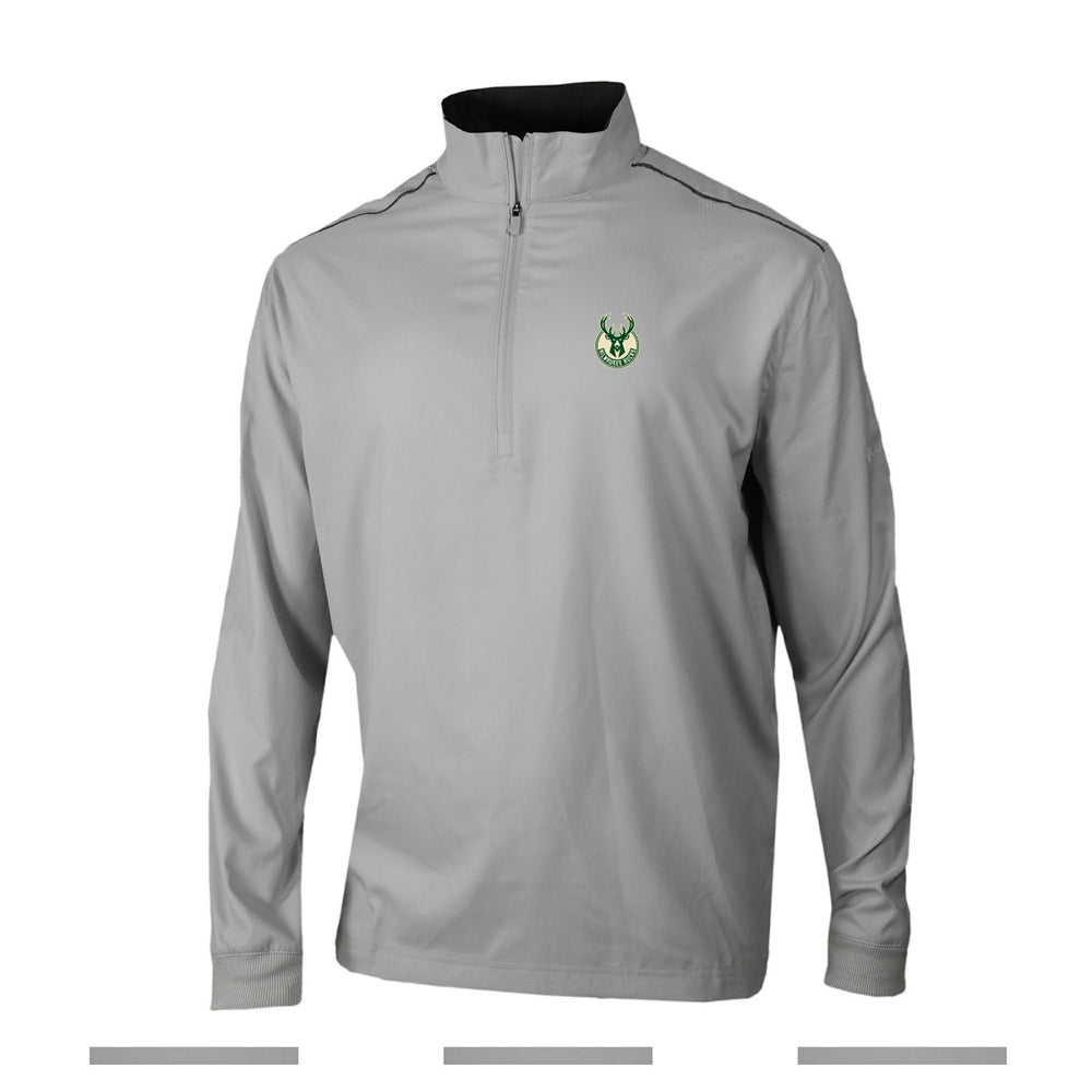 Milwaukee Bucks Omni-Wick Bogey's Paradise Quarter-Zip Top Gray - NBA