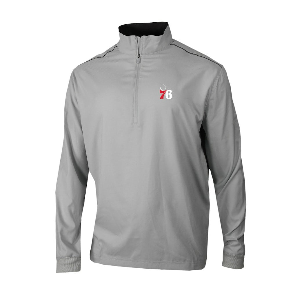 Philadelphia 76ers Omni-Wick Bogey's Paradise Quarter-Zip Top Gray - NBA