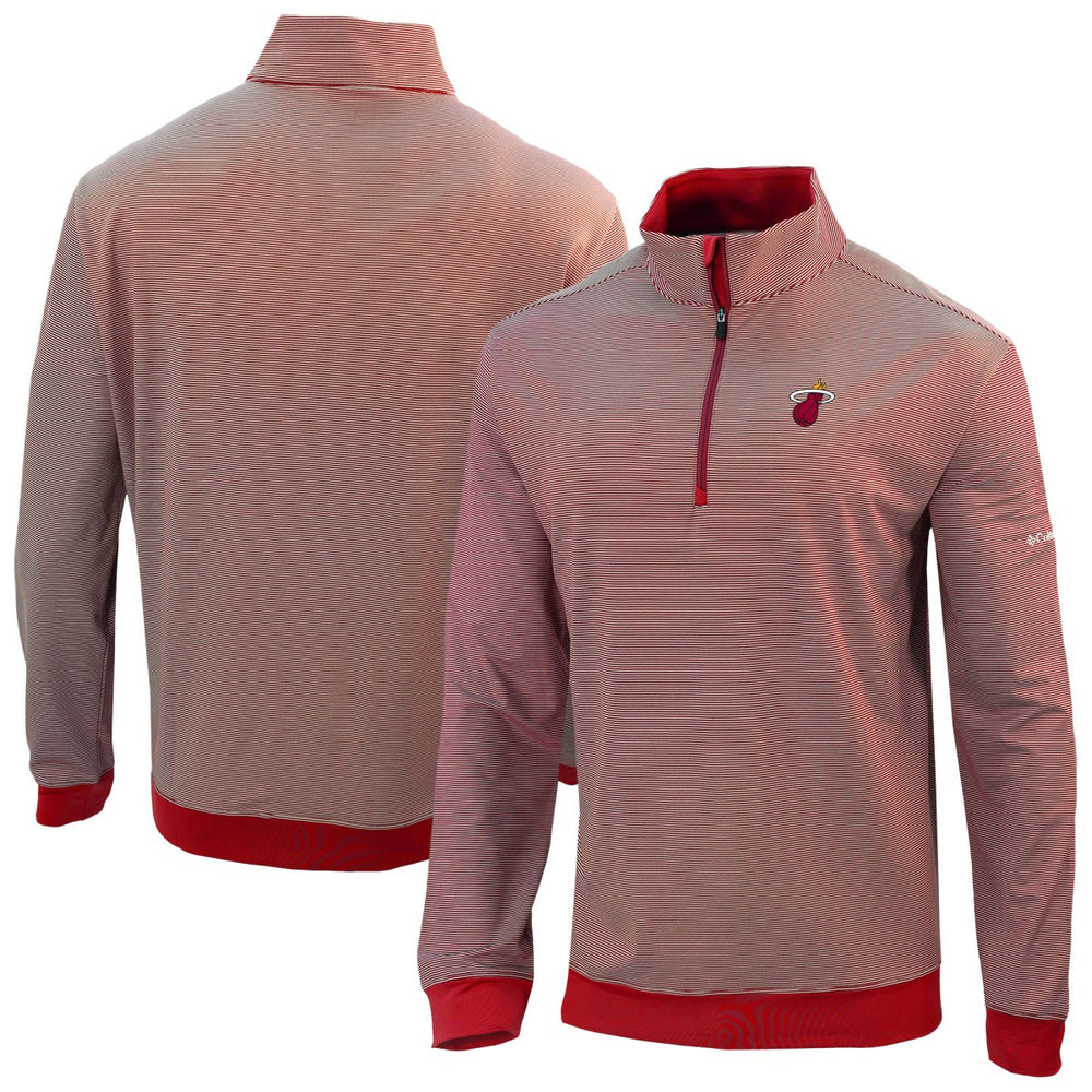 Miami Heat Omni-Wick Even Lie Quarter-Zip Top Red - NBA