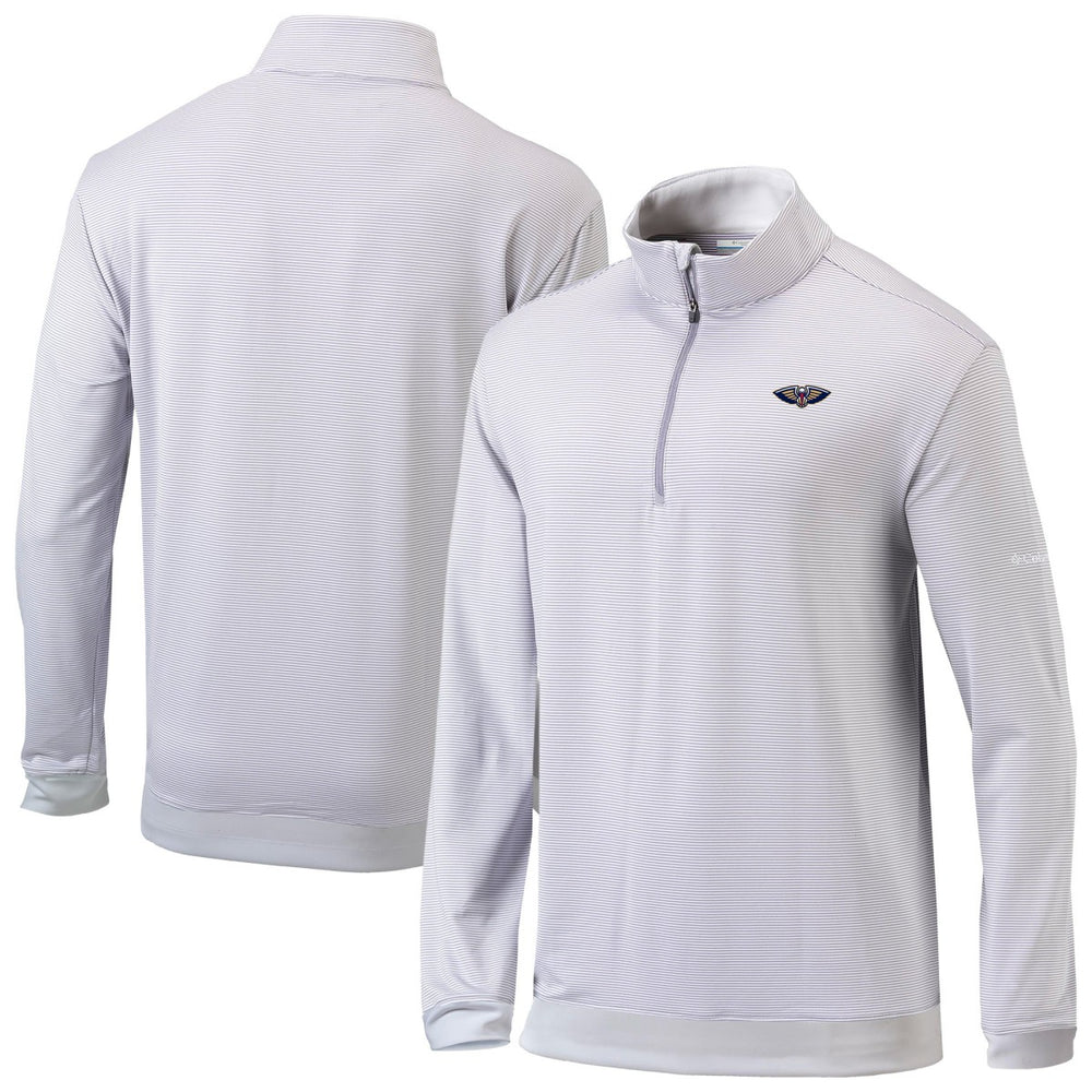 New Orleans Pelicans Omni-Wick Even Lie Quarter-Zip Top Gray/White - NBA