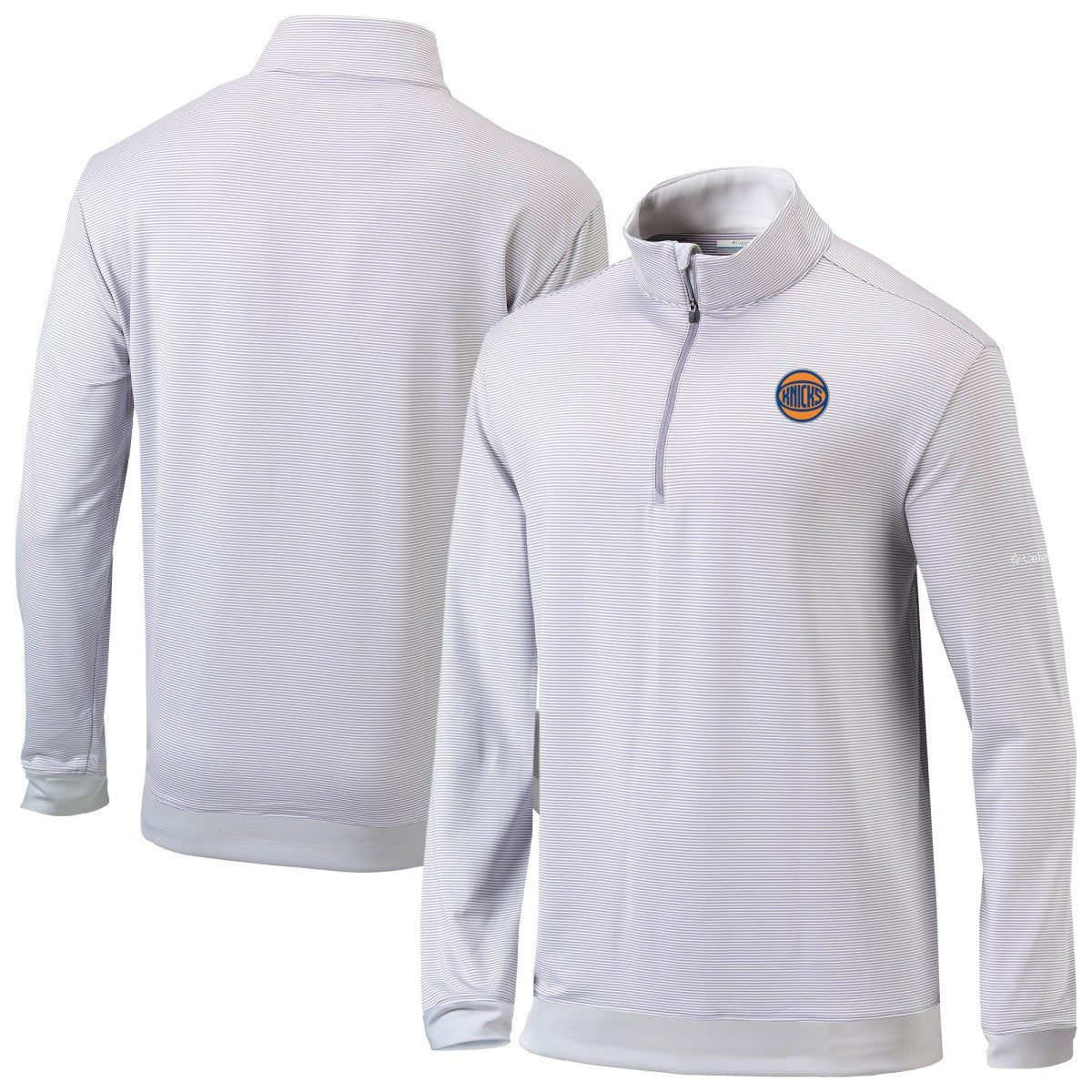 New York Knicks Omni-Wick Even Lie Quarter-Zip Top Gray/White - NBA