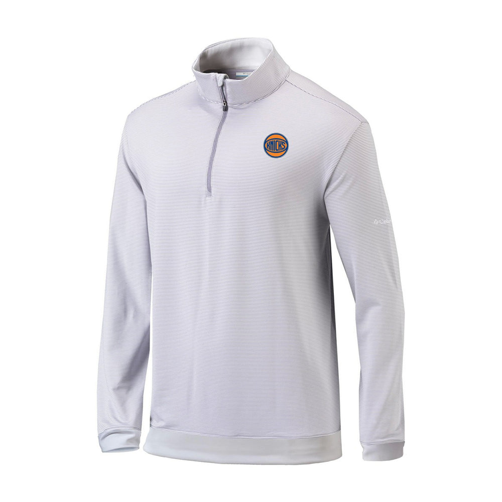 New York Knicks Omni-Wick Even Lie Quarter-Zip Top Gray/White - NBA