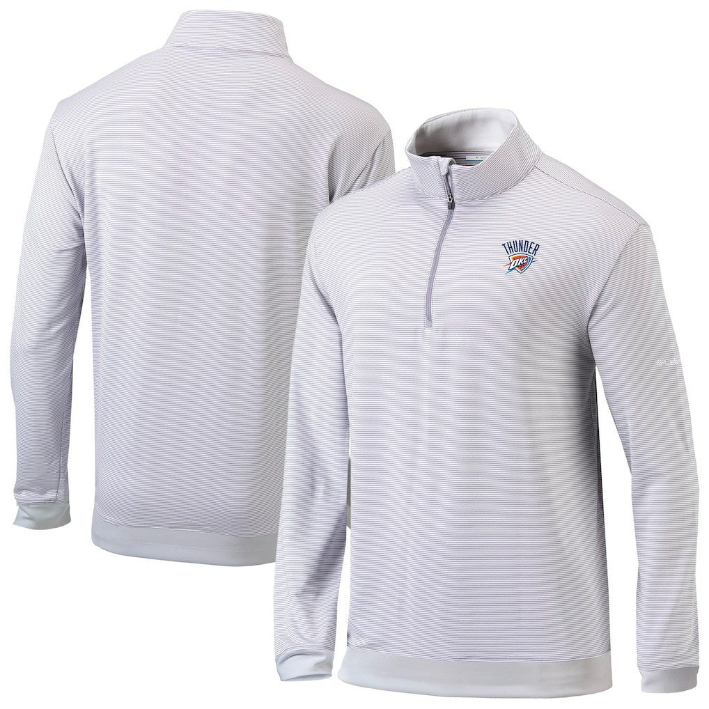 Oklahoma City Thunder Omni-Wick Even Lie Quarter-Zip Top Gray/White - NBA