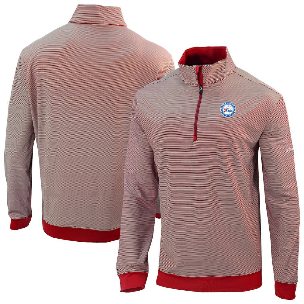 Philadelphia 76ers Omni-Wick Even Lie Quarter-Zip Top Red - NBA