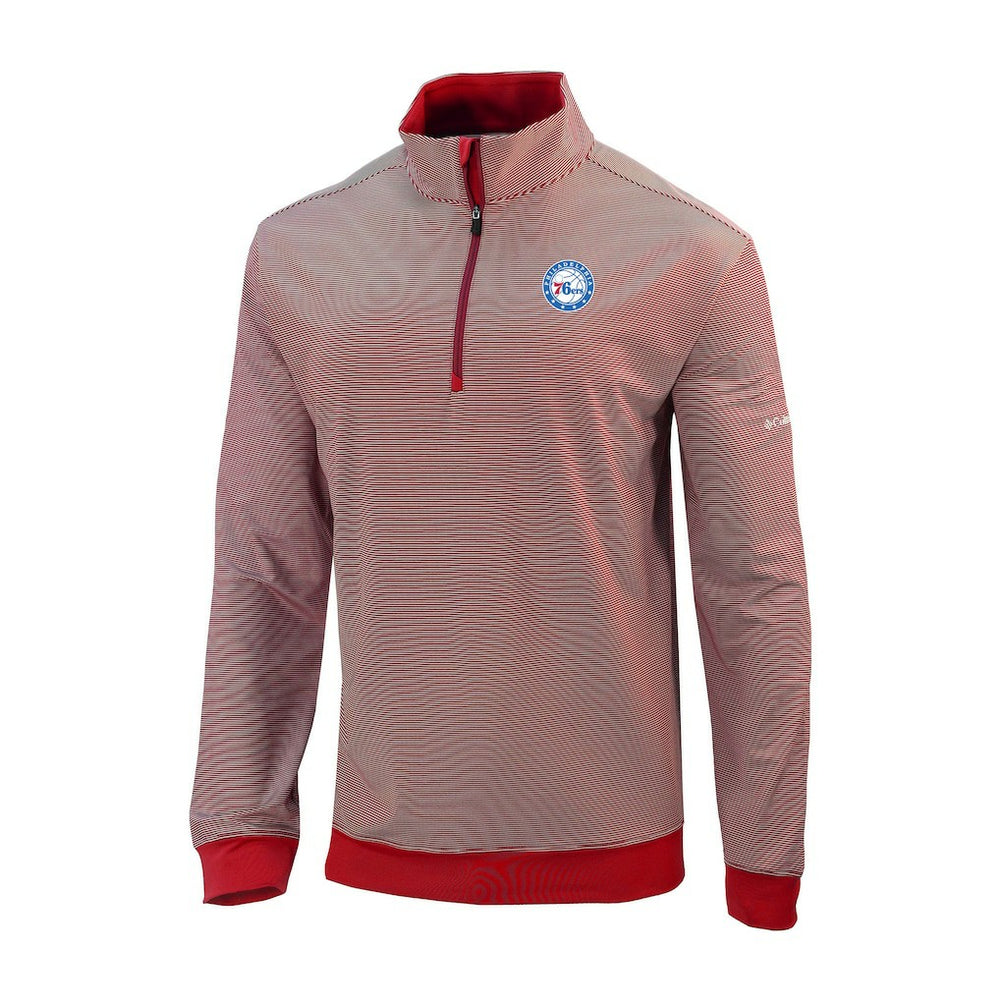 Philadelphia 76ers Omni-Wick Even Lie Quarter-Zip Top Red - NBA