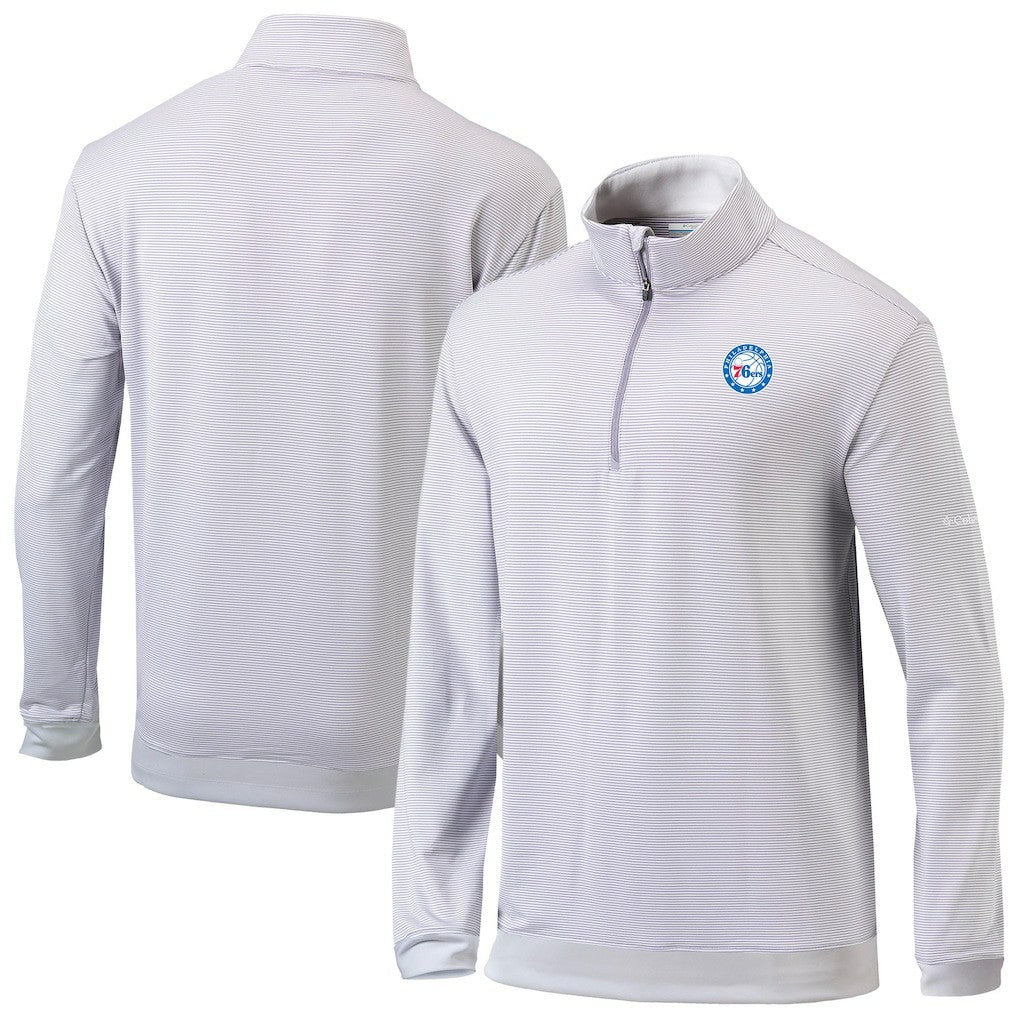 Philadelphia 76ers Omni-Wick Even Lie Quarter-Zip Top Gray/White - NBA