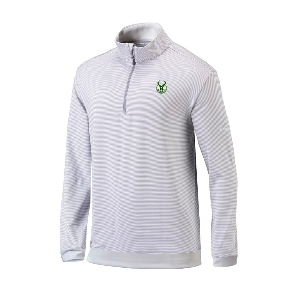 Milwaukee Bucks Omni-Wick Even Lie Quarter-Zip Top Gray/White - NBA