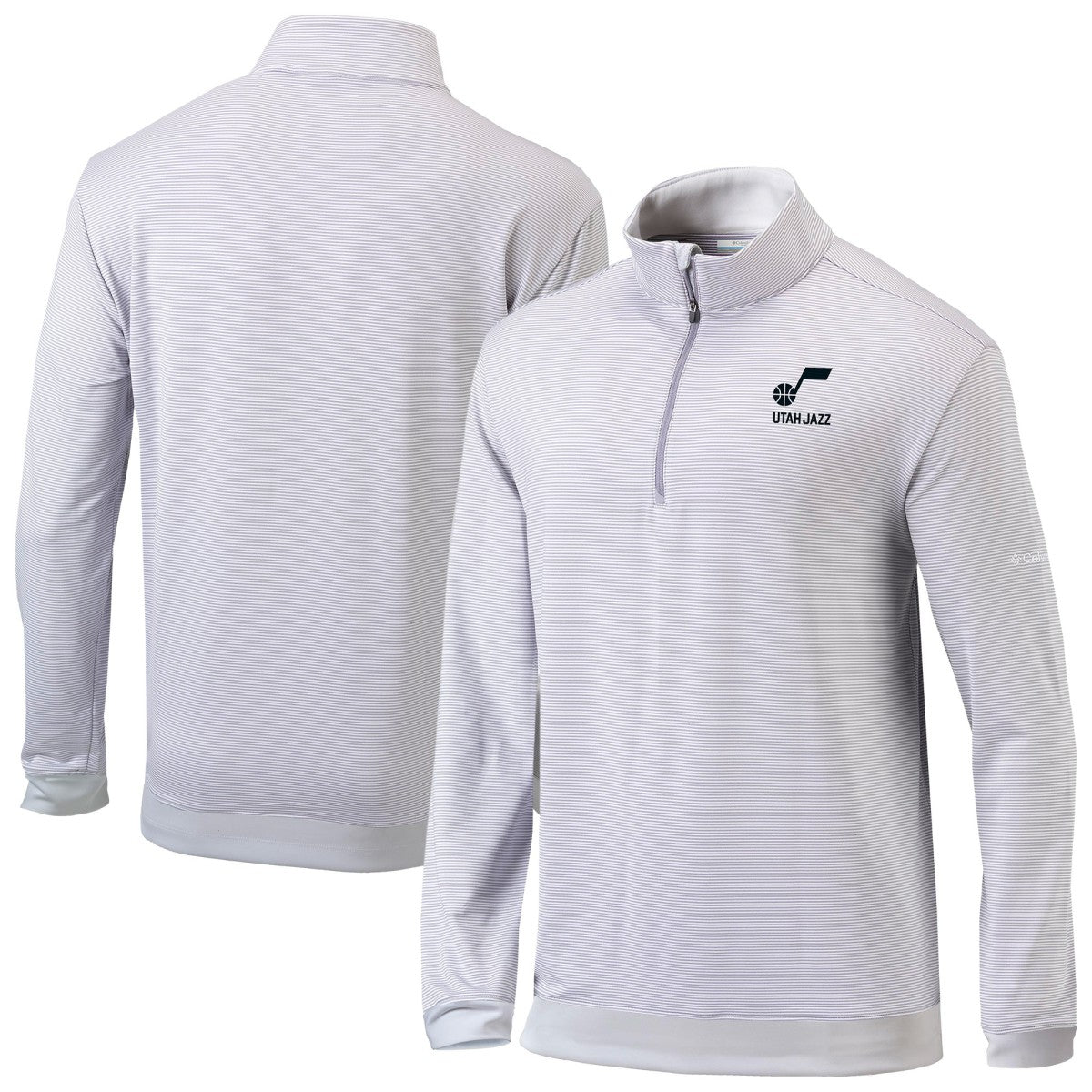 Utah Jazz Omni-Wick Even Lie Quarter-Zip Top Gray/White - NBA