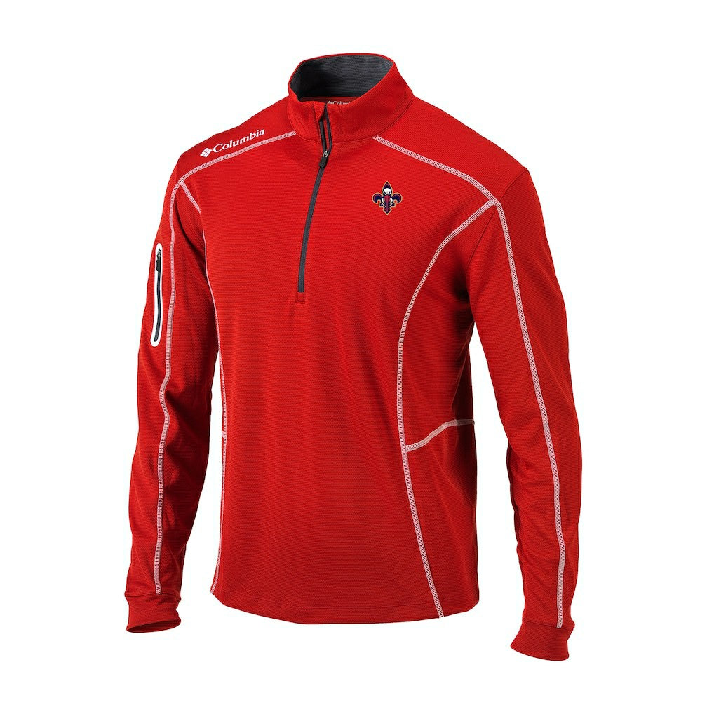 New Orleans Pelicans Omni-Wick Shotgun Quarter-Zip Jacket Red - NBA