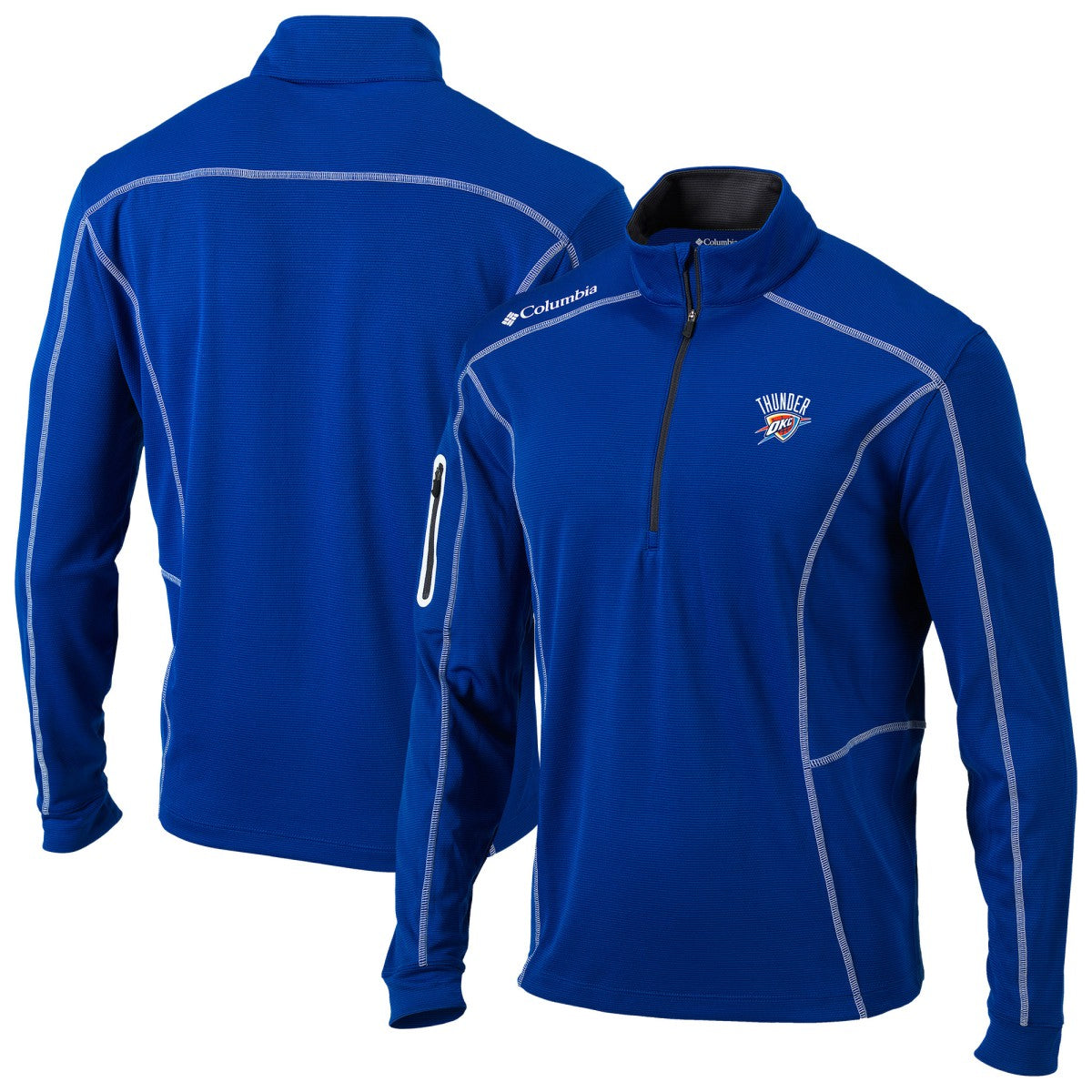 Oklahoma City Thunder Omni-Wick Shotgun Quarter-Zip Jacket Blue - NBA