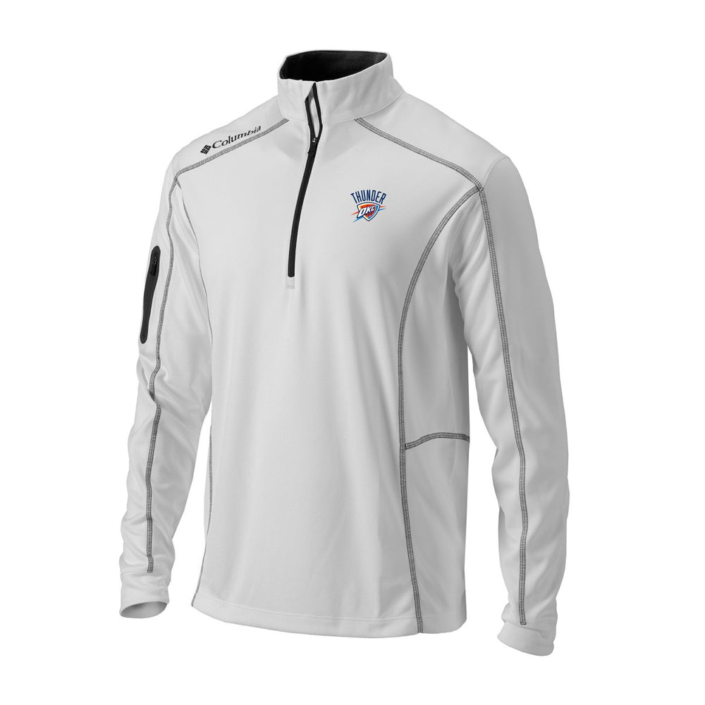 Oklahoma City Thunder Omni-Wick Shotgun Quarter-Zip Jacket White - NBA