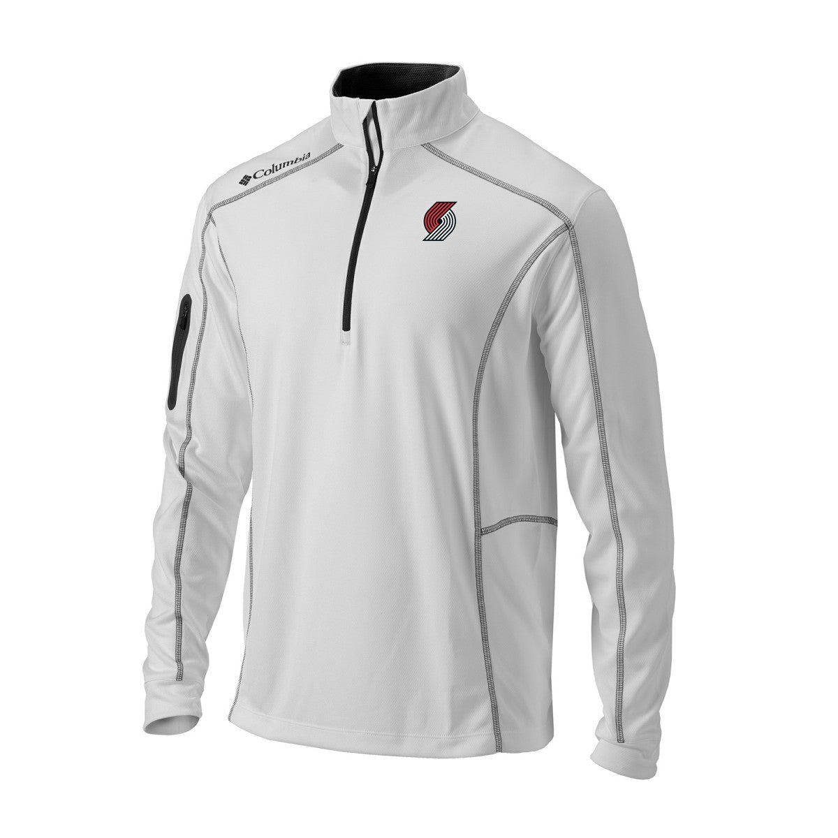 Portland Trail Blazers Omni-Wick Shotgun Quarter-Zip Jacket White - NBA