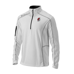Portland Trail Blazers Omni-Wick Shotgun Quarter-Zip Jacket White - NBA
