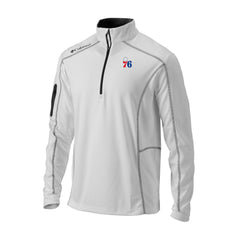 Philadelphia 76ers Omni-Wick Shotgun Quarter-Zip Jacket White - NBA