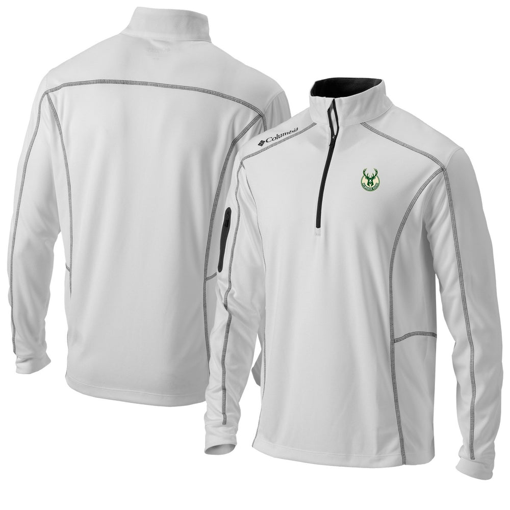 Milwaukee Bucks Omni-Wick Shotgun Quarter-Zip Jacket White - NBA