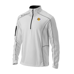 Los Angeles Lakers Omni-Wick Shotgun Quarter-Zip Jacket White - NBA