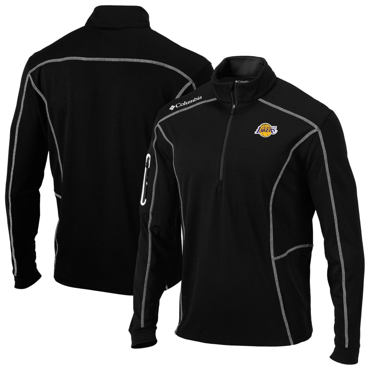 Los Angeles Lakers Omni-Wick Shotgun Quarter-Zip Jacket Black - NBA