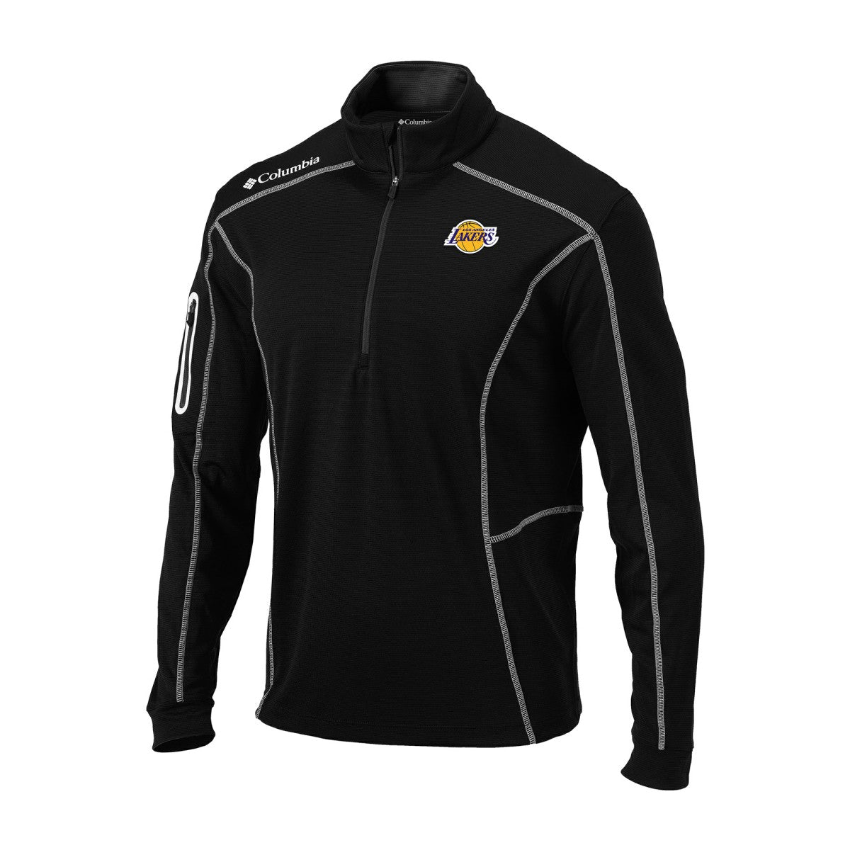 Los Angeles Lakers Omni-Wick Shotgun Quarter-Zip Jacket Black - NBA
