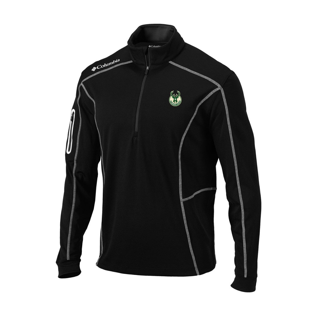Milwaukee Bucks Omni-Wick Shotgun Quarter-Zip Jacket Black - NBA