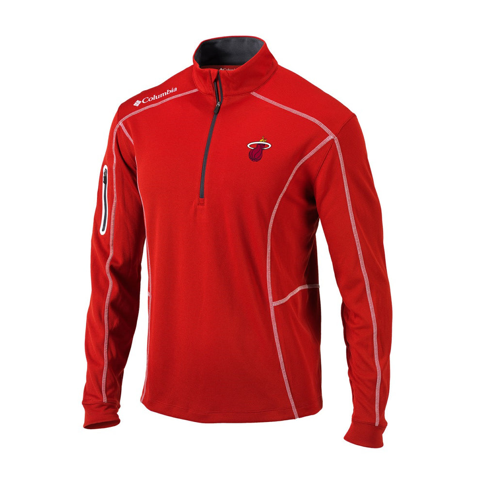 Miami Heat Omni-Wick Shotgun Quarter-Zip Jacket Red - NBA