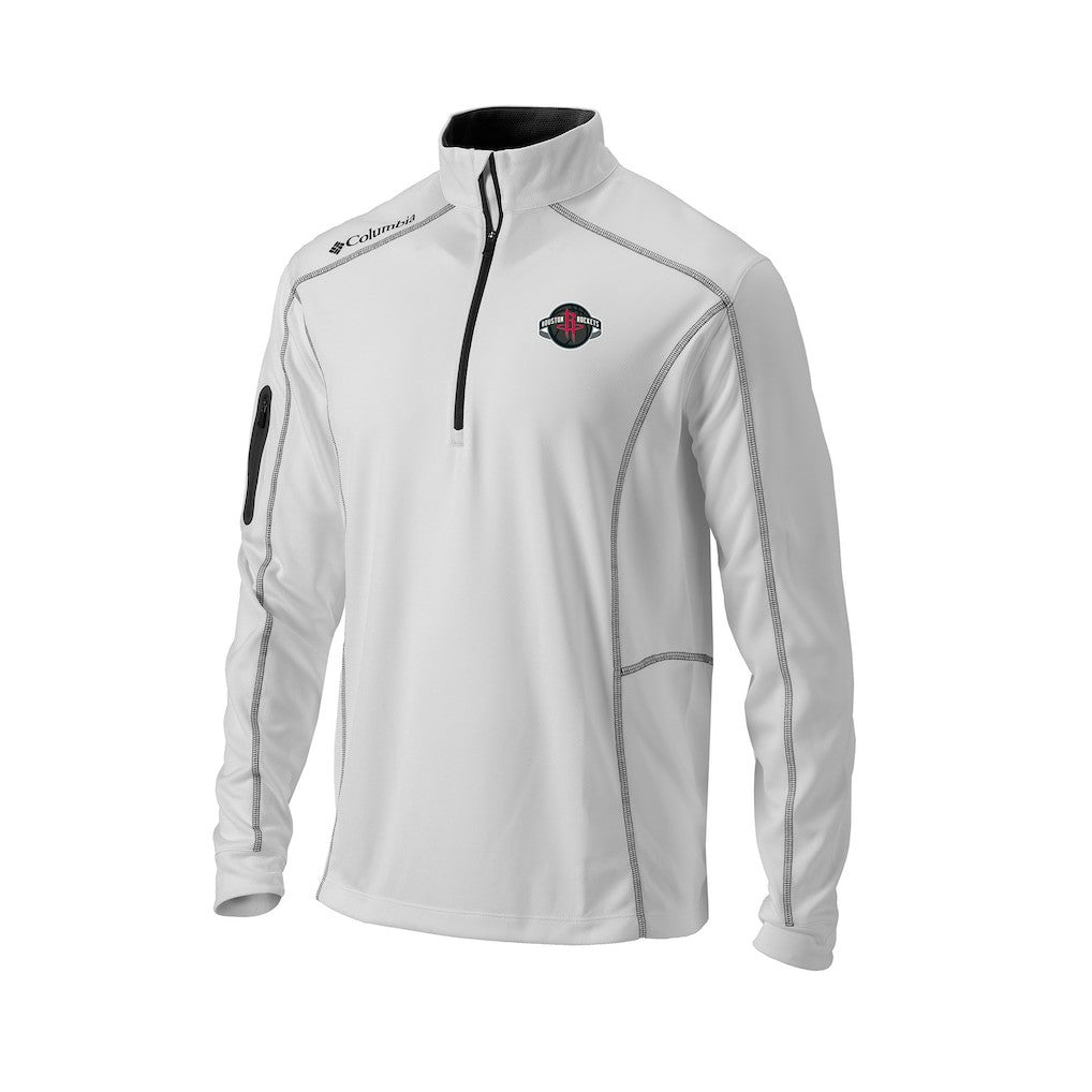 Houston Rockets Omni-Wick Shotgun Quarter-Zip Jacket White - NBA